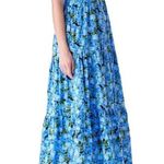 English Factory Women's Floral-Print Tiered Flutter-Sleeve Dress Blue Sz XS NWT Photo 2