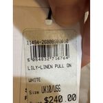 Reiss  Lily Pull-On Straight-Leg Trousers Button Fly Size 6‎ White Coastal Photo 8