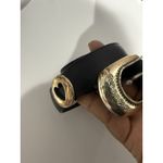 Brighton  BLACK LEATHER BELT WITH SILVER‎ COWGIRL COWBOY HEART CONCHO  SIZE M 35" Photo 5