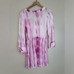 Free People Sun Up Pink Ombré Tie Dye Embroidered Embellished Mini Dress M Photo 7