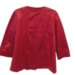 Ruby Rd. Crocodile Print Faux Suede Jacket Maroon Size 12 Red Photo 2