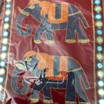 Embroidered Bohemian Bollywood Elephant Crossbody Bag Pink Photo 3