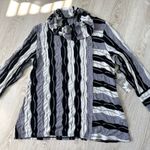 Habitat  Clothes to Live In 3D Knit Wavy Textured Cowl Neck Tunic L Lagenlook Art Photo 4