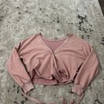 Free People Movement Charlotte Taupe Pink Wrap Top Size Medium Photo 3