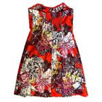 Anthropologie $198 Leifsdottir 4 ITOH Peony Strapless Mini Dress Red Gray Floral Photo 3
