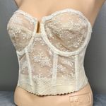Vintage Backless Young Smoothie Bustie Size 38C Strapless Lace Adler 480 USA Photo 1