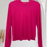 Calvin Klein  Performance Bright Pink Soft Ribbed Hoodie Sweater M Photo 0