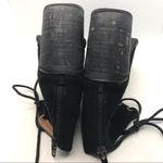 Jeffrey Campbell BLACK SUEDE "CORS" LACE UP STACKED HEEL OPEN TOE BOOTIES (6) Photo 9