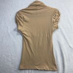 Ambiance Apparel  L Shrug Stretch Knit Top Beige Y2K Basic Layer Ballet Cleangirl Photo 1