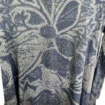 Soft Surroundings Floral Tunic Sweater Top Blue Gray Size M Long Sleeve Pullover Photo 5
