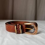 Brighton Vintage Brown Leather Belt Brass Buckle 1991 S/M 45106 Photo 7