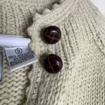 Ivy Vintage Chunky Acrylic Cardigan Brown Button Dot Pattern Size Small Photo 6