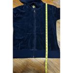 Juicy Couture  Y2K Velvet VTG Track Zip Up Hooded Blue USA Sweatshirt Size Large Photo 7