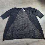 Chico's Women's Black Semi Sheer Open Cardigan Lightweight 3/4 Sleeve sz Small 0 Photo 1