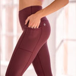 POPFLEX Timeless Crimson Pocket Leggings, Small Purple Photo 0