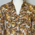 Eddie Bauer Floral Button-Up Blouse Pin Tucked Detail Women’s Size Petite Small Photo 5