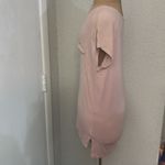 ZARA  Basic Collection Pink One Pocket Zip Detail V-Neck Shirt S Comfy Cozy Boho Photo 3