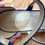 Talbots Lyndsay Strappy Canvas Espadrille Wedges Indigo Navy size 9.5 nautical Photo 2