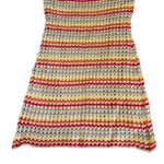 Francesca’s Alethea Multicolor Stripe Crochet Boho Mini Dress Cover Up Medium Pink Photo 8