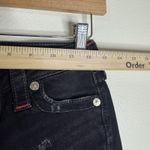 True Religion Shorts Womens 24 Distressed Denim Cutoff Mid Rise Frayed Jeans y2k Photo 4