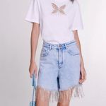 Maje  Women's cotton Rhinestone denim shorts for Spring/Summer Photo 0