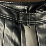 Nasty Gal  Black Pleated Faux Leather Skirt Photo 2