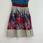 Urban Outfitters KIMCHI BLUE  UO Colorblock Bow Back Dress Blue Gray Floral 2010s Photo 5