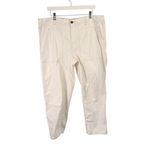 Anthropologie Pilcro A+ The Roamer White Pants Baggy Cargo Carpenter Womens 16W Photo 1