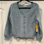 C&C California  Blue Cropped Cardigan Size Small‎ Photo 0