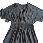 Boston Proper  Black Kimono Sleeve Wrap Front Maxi Length Stretch Size Medium NWT Photo 7