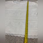 Anthropologie Moth Ivory Acrylic Eyelet Lace Crewneck Sweater Small White Photo 6