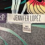 Jennifer Lopez Multicolor Long Sleeve Tropical Ruched Mini Bodycon Wrap Dress XS Photo 3