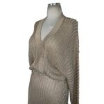 Alexis  Heida Dress in Gold Natural XSmall New Womens Long Knit Sweater Maxi Photo 5