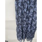 Banana Republic  Dark Floral Ruffle Tiered Dress Women M Purple Witchy Whimsigoth Photo 8