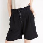 Madewell  Shorts Knit Paperbag Black Tweed Size Small Photo 0