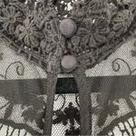 Japna Black High Neckline Sheer Lace Mesh Yoke Halter Top by  Whimsigoth Romantic Photo 3