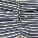 Cloth & Stone Linen Blend Navy and White Striped Romper Size Medium Photo 2