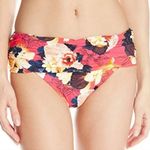 Seafolly Raspberry Pink Multicolor Floral Kabuki Bloom Bikini Swim Suit Sz 10 US Photo 1