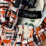 Relativity  Abstract Orange and Black Top xl Photo 4