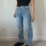 Princess Polly  Asymmetrical button front straight leg jeans light wash‎ Photo 6