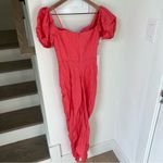 NWT Ronny Kobo Stevie Puff Sleeve Ruched Midi Dress in Petal Pink Size XS Photo 5