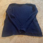 Calypso St. Barth  Cashmere Relaxed Long Sleeve Split Side Sweater Navy XS Photo 10