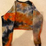 Heart & Hips Tie Dye Cropped Quarter Zip Sweatshirt Photo 1