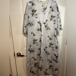 Lucky Brand  Long Pale Blue Lightweight Floral Duster Cardigan Pullover Size OS Photo 4
