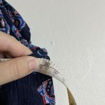 Westport  Blue Paisley Feather Maxi Dress Sz L Ruffled Straps Flowy Boho Photo 4