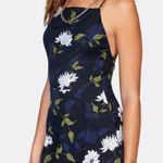 RVCA All Feels Midi Tank Dress Small Blue Green White Photo 0