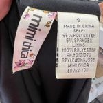 Mimi Chica Black Faux Leather Look Mini Dress Embroidered Lace Hem Size Small Photo 8