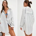 Free People  Intimately - Day To Day Sleep Striped Oversized Button Down Shirt XS Photo 1
