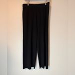 Cyrus  Black Ribbed Knit Wide Leg Pants Womens M Pull On Cropped Stretch Lounge Photo 3