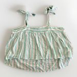 Stoney Clover Lane  Target Green White‎ Linen Blend Tie Strap Tank Top 1X Photo 2